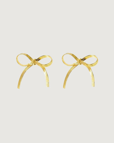 Lune Petite Bow Stud Earrings – 18K Gold - STUDIO JO STORE